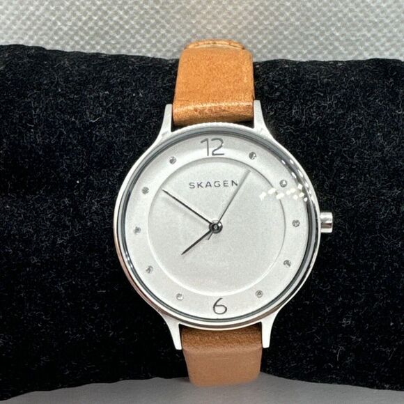 Skagen SKW1085 Women\'s Brown Leather Analog Dial Quartz Wrist Watch AEA234 main image 10